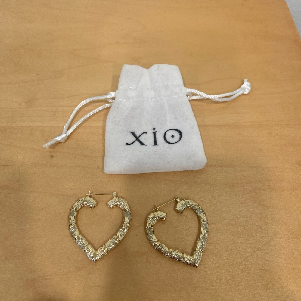 Heart Hoops 14k Gold- New!